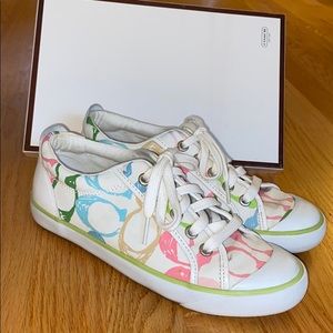 colorful coach tennis shoes